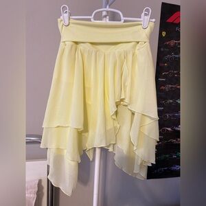 Kimchi Blue Asymmetrical Yellow Skort